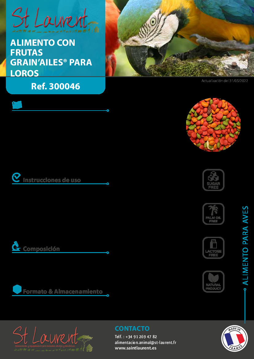 <h3>Espagnol FT Saint Laurent GrainAiles avec fruits (300046) BD</h3>